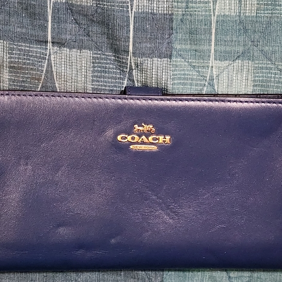 Coach blue wallet preowned see pictures - Picture 2 of 16